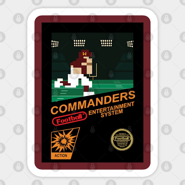 Commanders Football Team - NES Football 8-bit Design Sticker by mymainmandeebo